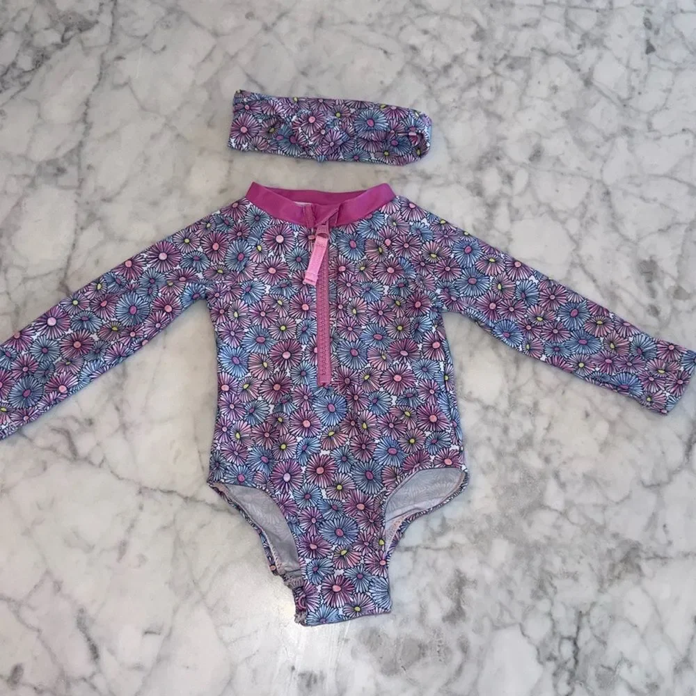 Andy & Evan Daisy Rash Guard Set 0/3M